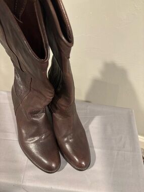 Fry’s Women's Brown Leather Mid-Calf Boots